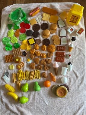 Vintage Fisher Price CDI McDonalds Chicken Nugget Play Food Fries Salad 100 pc